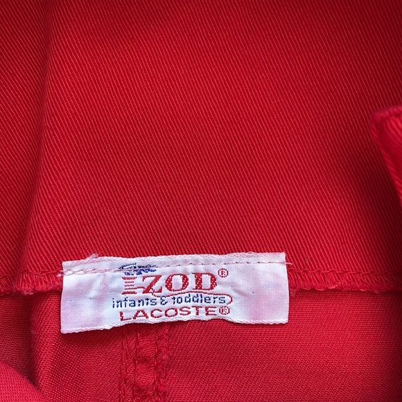 Vintage Izod Lacoste red overalls 18 months - Picture 5 of 5